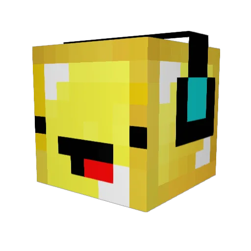 RCC7 Minecraft avatar head, 3D render
