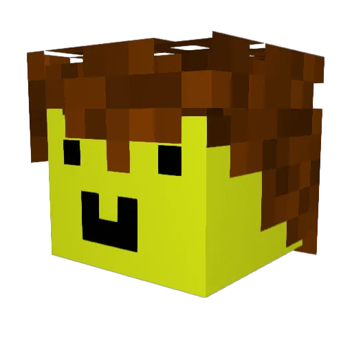 RCDL_67KUMBUSTAR Minecraft avatar head, 3D render