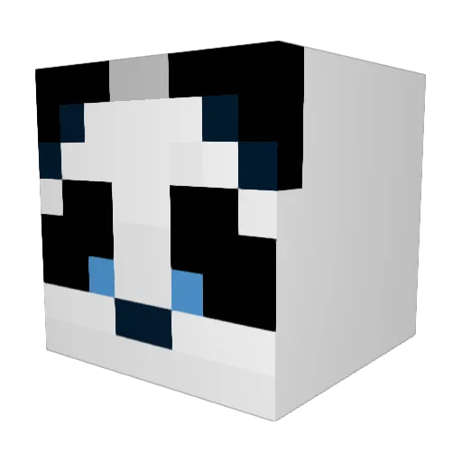 RCPandaPatty Minecraft avatar head, 3D render