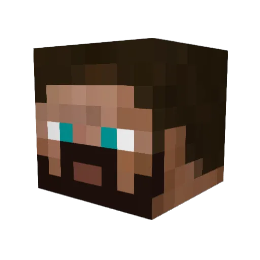 RCStorms Minecraft avatar head, 3D render