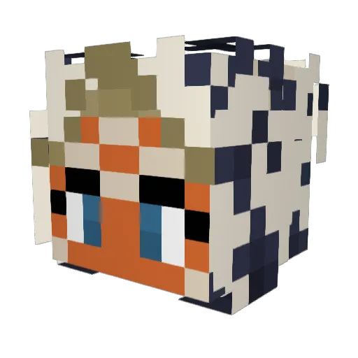 RCTID_Thorns Minecraft avatar head, 3D render