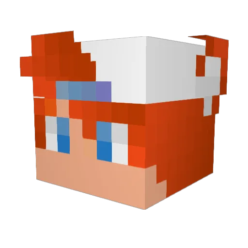 RCity Minecraft avatar head, 3D render