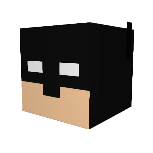 RDA7104 Minecraft avatar head, 3D render