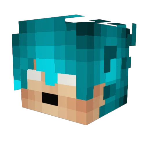 RDD2 Minecraft avatar head, 3D render