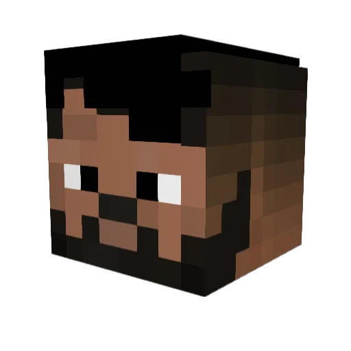 RDF135 Minecraft avatar head, 3D render