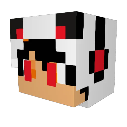 RDHolstein Minecraft avatar head, 3D render