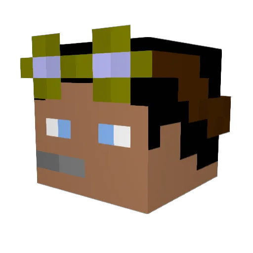 RDMPixel Minecraft avatar head, 3D render