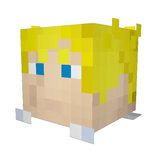 RDRDRAG Minecraft avatar head, 3D render