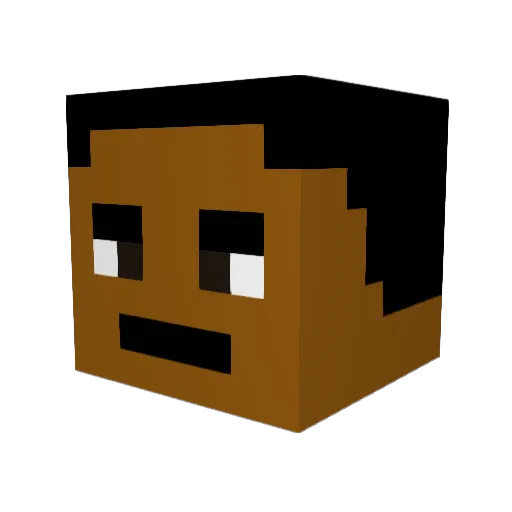 RDRMusic Minecraft avatar head, 3D render