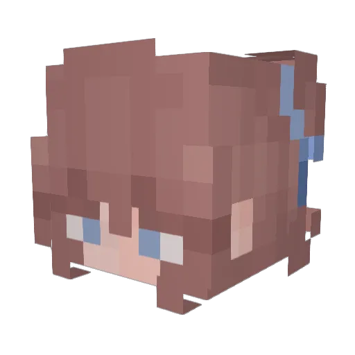 RDfpz Minecraft avatar head, 3D render