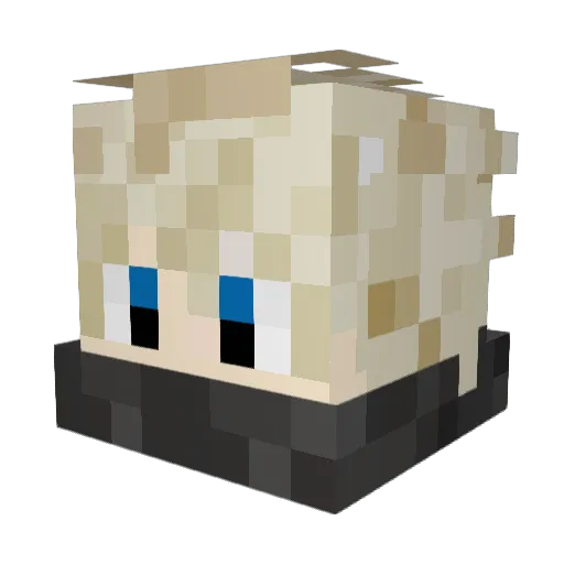 RE1MA Minecraft avatar head, 3D render