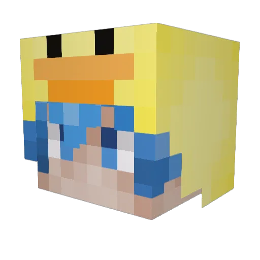 READYPLAYERWEEB Minecraft avatar head, 3D render
