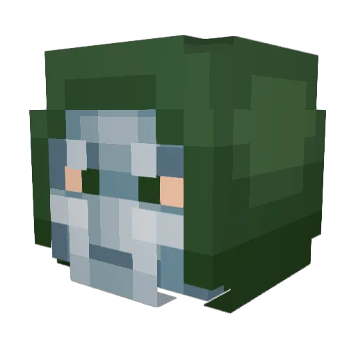 REALD00M Minecraft avatar head, 3D render