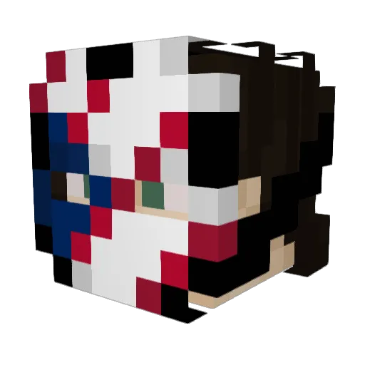 REALNAZGUL Minecraft avatar head, 3D render