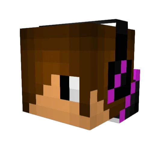 REALROCKS07 Minecraft avatar head, 3D render