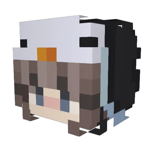 REAL_MCDONALDS Minecraft avatar head, 3D render