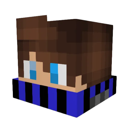 REAXJP Minecraft avatar head, 3D render