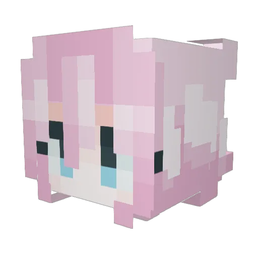 RECERA Minecraft avatar head, 3D render