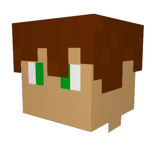 RECIIII Minecraft avatar head, 3D render