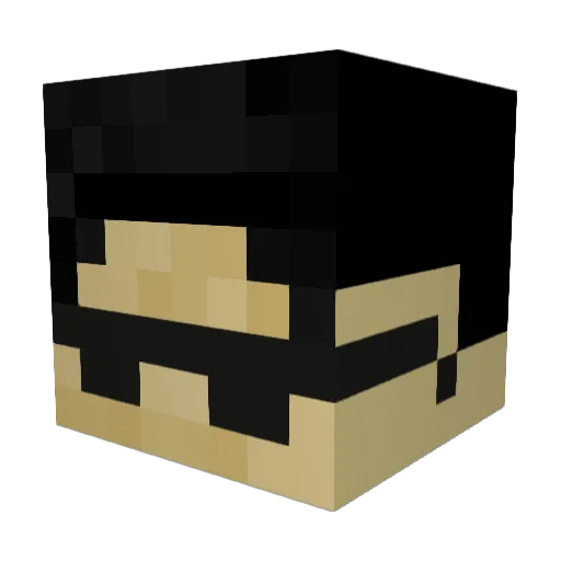 RED4DS_2205 Minecraft avatar head, 3D render