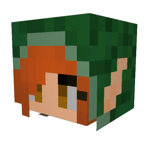REDACE101 Minecraft avatar head, 3D render