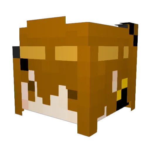 REDALiCE Minecraft avatar head, 3D render
