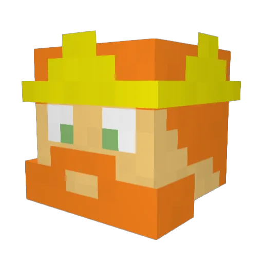 REDAOT Minecraft avatar head, 3D render