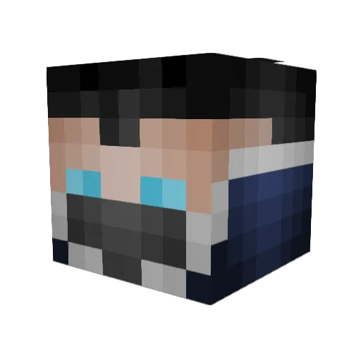 REDD52 Minecraft avatar head, 3D render