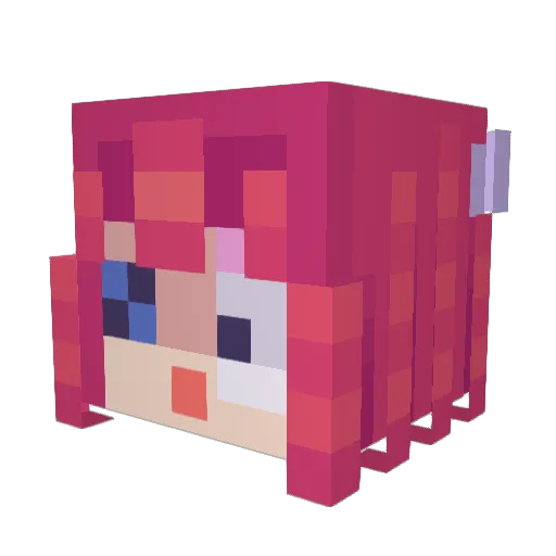 REDDCrisp Minecraft avatar head, 3D render