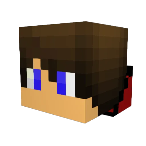 REDDE4D Minecraft avatar head, 3D render