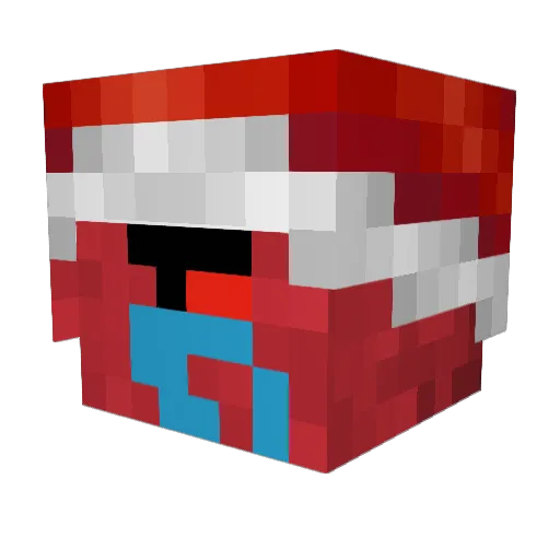 REDDINOSAUR_ Minecraft avatar head, 3D render