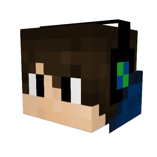 REDEKI Minecraft avatar head, 3D render