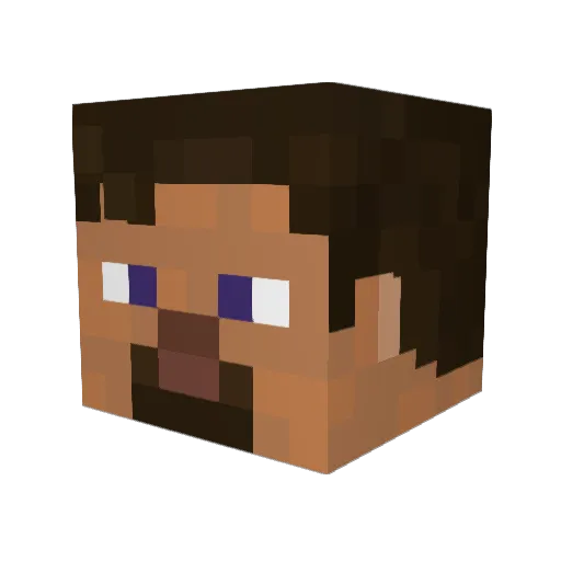 REDFang801 Minecraft avatar head, 3D render