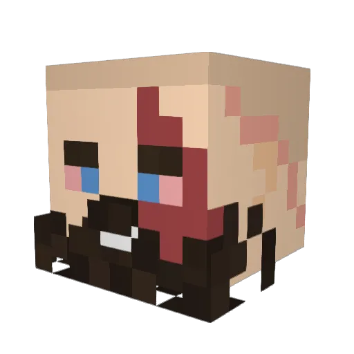 REDHEADSLAYER17 Minecraft avatar head, 3D render