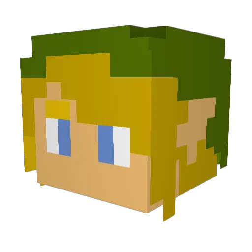 REDMAG1C Minecraft avatar head, 3D render
