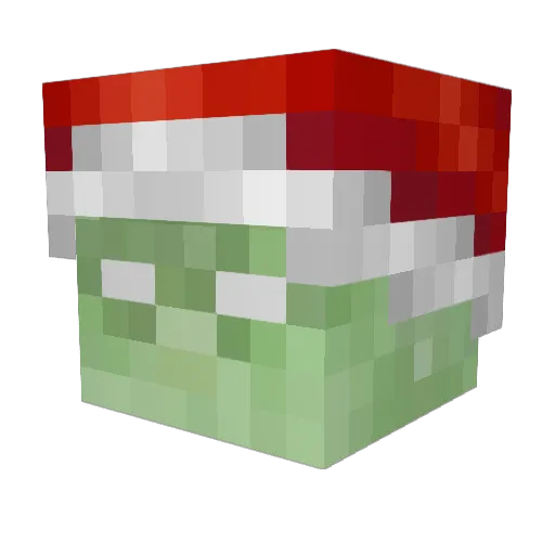 REDMARCIN Minecraft avatar head, 3D render