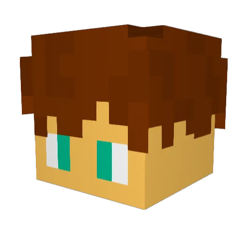 REDPAND111 Minecraft avatar head, 3D render