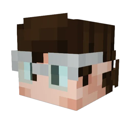 REDPalette12 Minecraft avatar head, 3D render