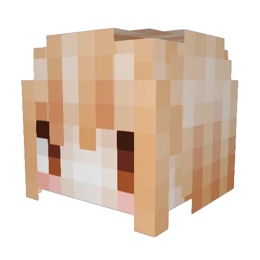 REDRED2 Minecraft avatar head, 3D render