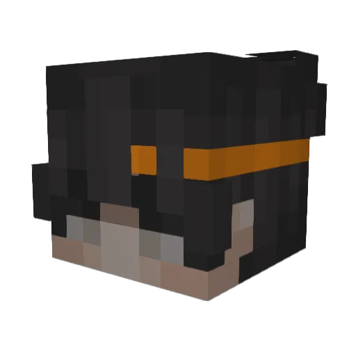 REDRust40k Minecraft avatar head, 3D render
