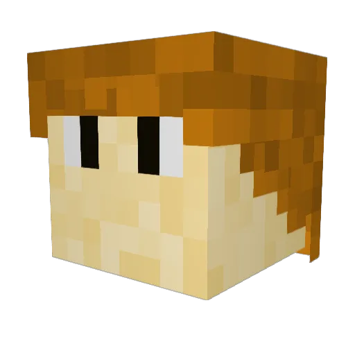 REDSTONE953 Minecraft avatar head, 3D render
