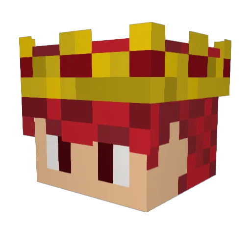 REDSUPREME9 Minecraft avatar head, 3D render