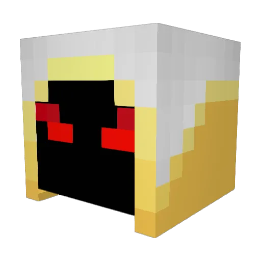 REDT3D Minecraft avatar head, 3D render
