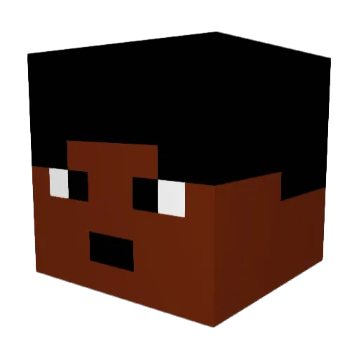 REDX1012 Minecraft avatar head, 3D render