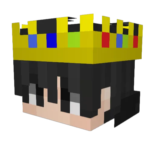 REDX90 Minecraft avatar head, 3D render