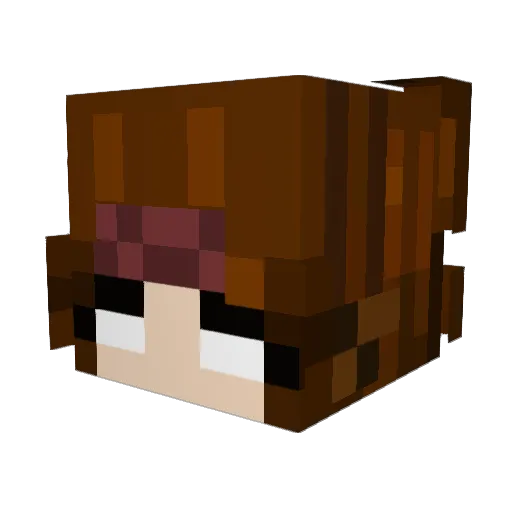 REDYJENNY Minecraft avatar head, 3D render
