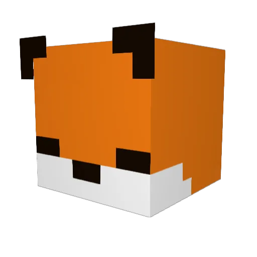 RED_Fire_FOX Minecraft avatar head, 3D render