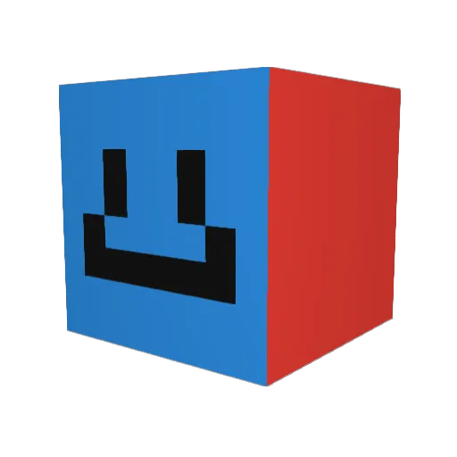 RED_OR_BLUE45555 Minecraft avatar head, 3D render