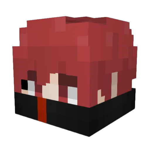 RED_SAND_SASORI Minecraft avatar head, 3D render