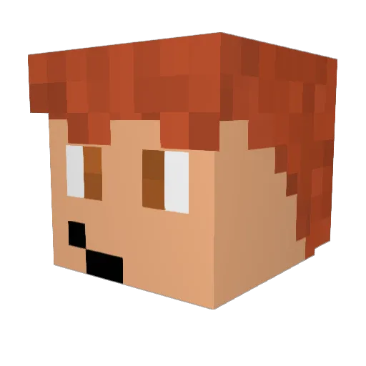 RED_Swifty Minecraft avatar head, 3D render